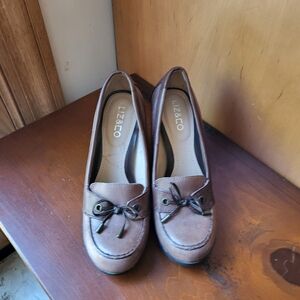 Liz and Co Leather Wedges size 7